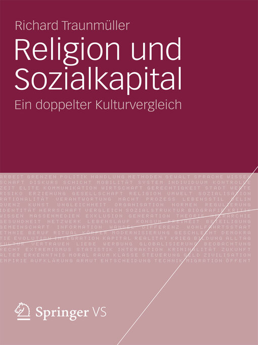Title details for Religion und Sozialkapital by Richard Traunmüller - Available